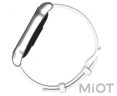 Ремінець для браслета Xiaomi Mi Band 2 Leather White (Ліцензія)